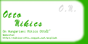 otto mikics business card